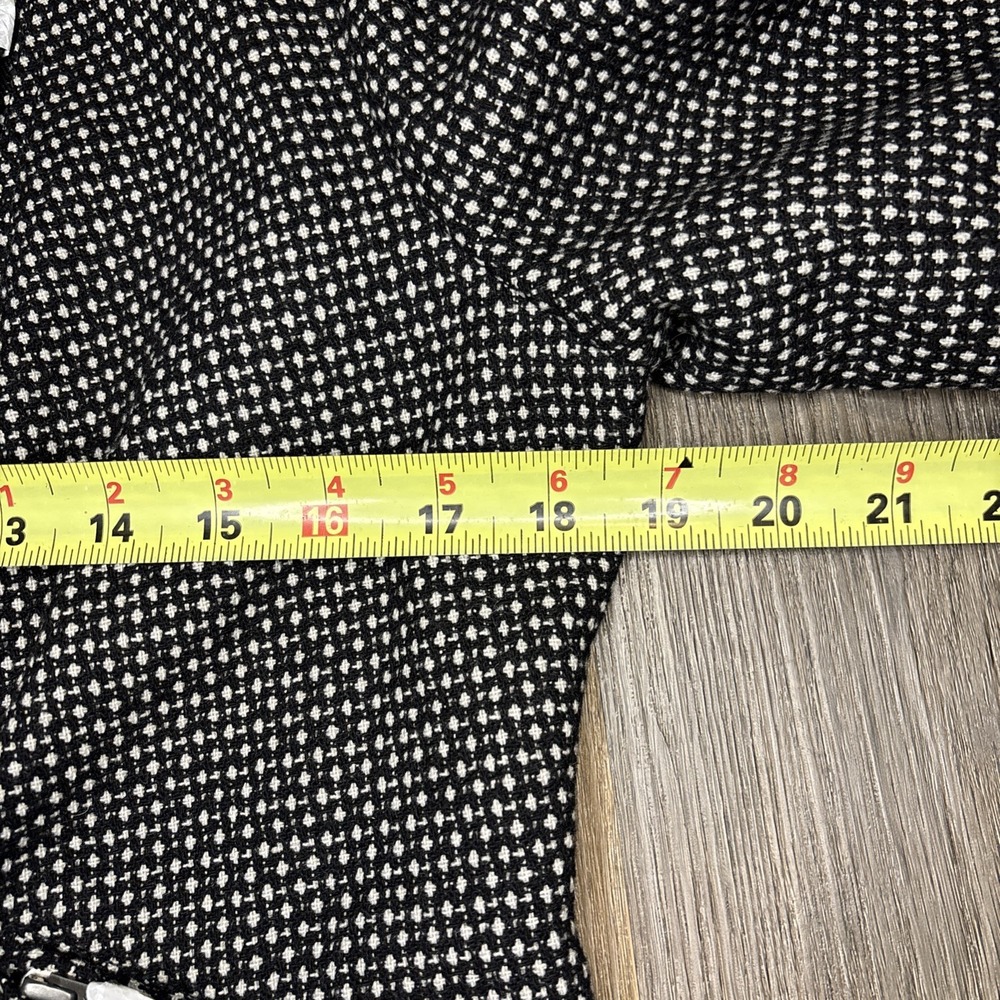 Lucky Brand Jacket Women's Medium Black Swiss Dot Wool Moto Edgy Lightweight NWT - Picture 13 of 16